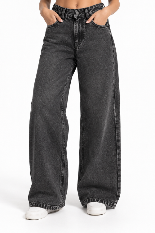 ACID WASH BLACK DENIM